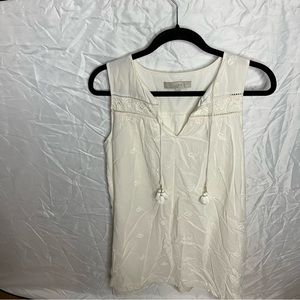 Loft white and cream dress - medium